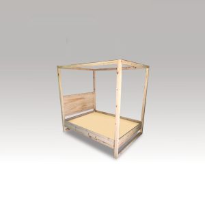 Shyla 4 Poster Bed & Slat (65x65) R